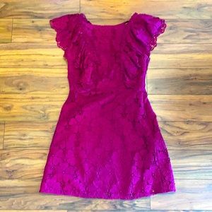 Fuchsia eyelet kate spade dress